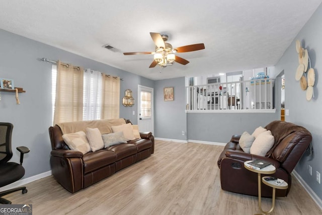 2860 River Close Dr, Decatur, GA 30034 - living area with ceiling fan and wood finished floors