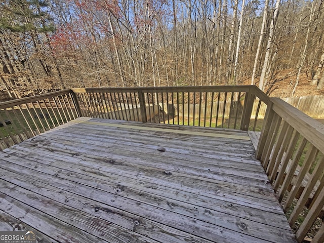 view of wooden terrace