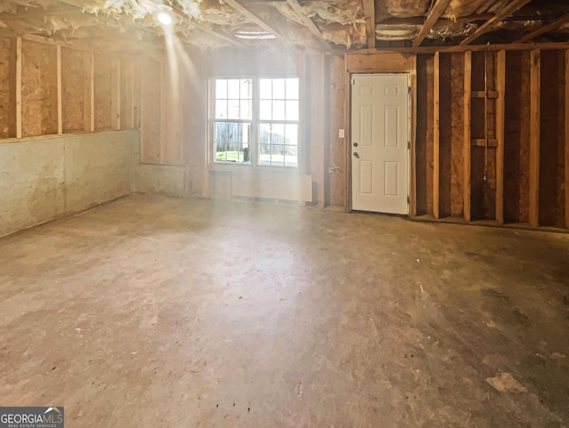 view of basement