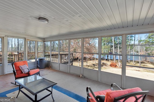 view of sunroom