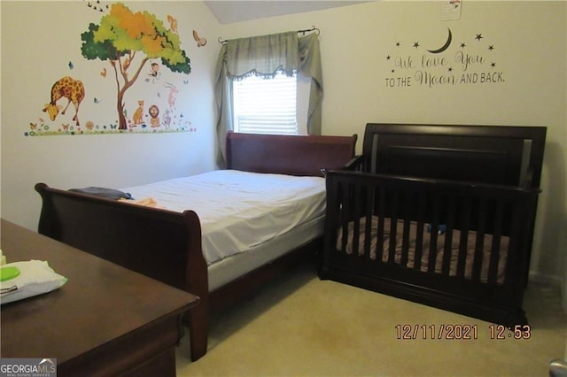 view of carpeted bedroom