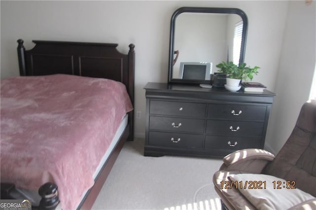 bedroom featuring carpet