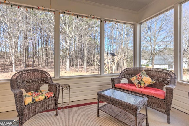 sunroom / solarium with a wealth of natural light