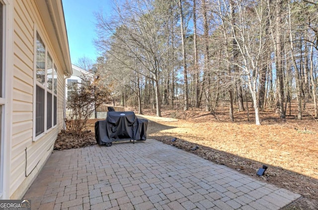 view of patio / terrace featuring grilling area