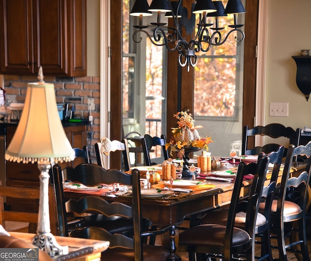 view of dining room