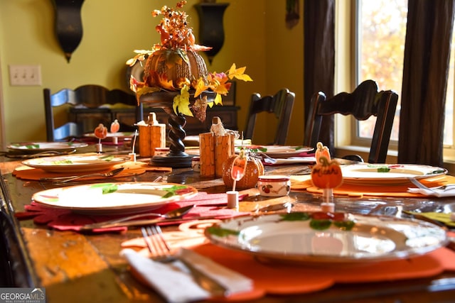 view of dining area