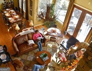 interior space featuring plenty of natural light and wood finished floors