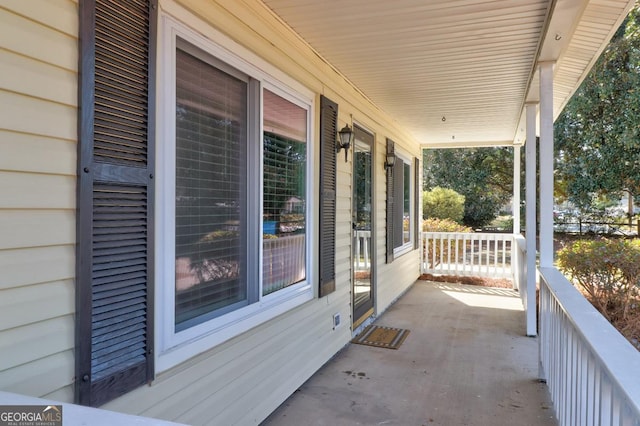 view of patio with covered porch