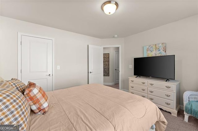 bedroom with carpet floors