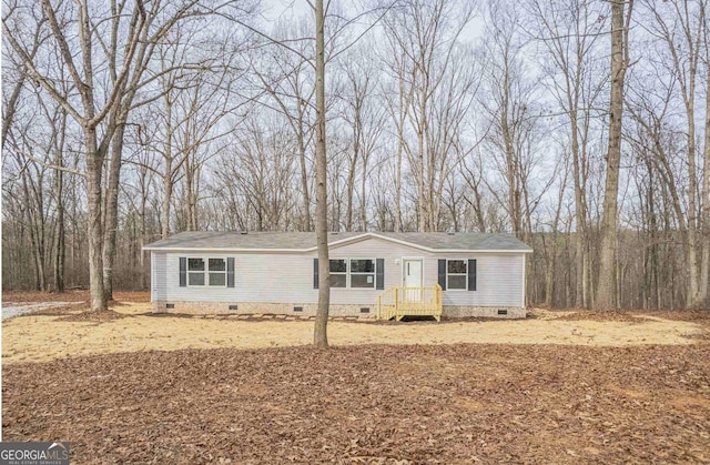 manufactured / mobile home featuring crawl space