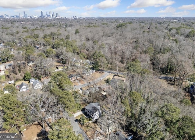 aerial view featuring a view of city