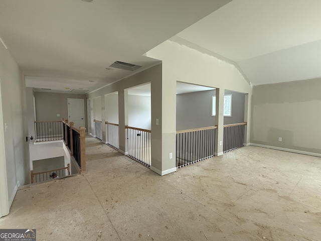 interior space featuring baseboards and visible vents