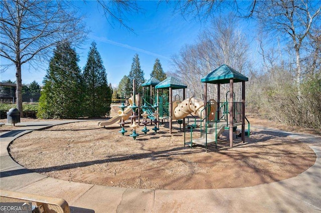 view of community jungle gym