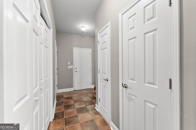 hallway with baseboards