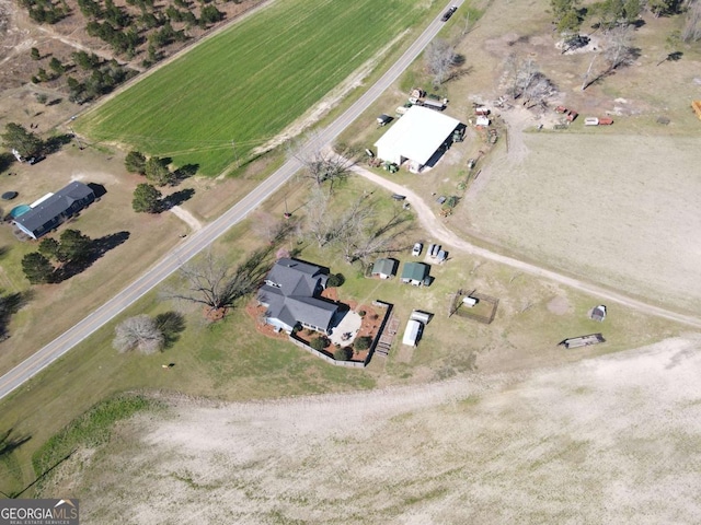 bird's eye view featuring a rural view