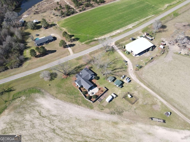 bird's eye view featuring a rural view