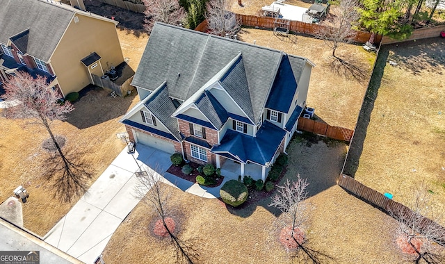 birds eye view of property