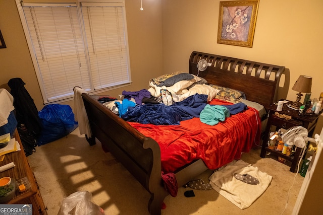 view of carpeted bedroom