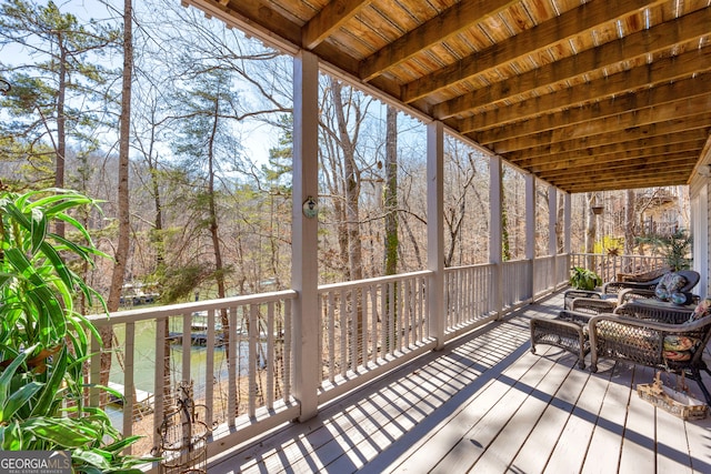 view of wooden terrace