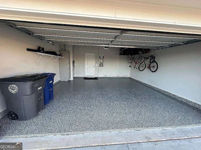 garage with electric panel