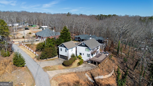 aerial view with a view of trees