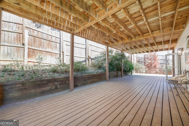 view of wooden terrace