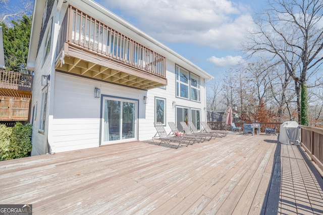 view of wooden deck