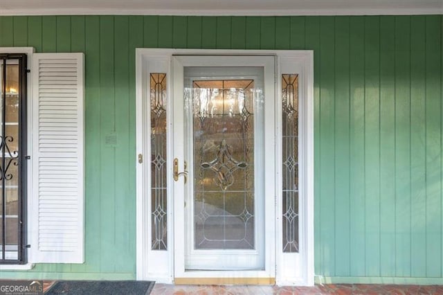 view of doorway to property