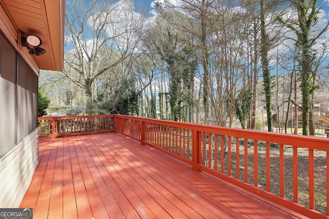 view of wooden deck