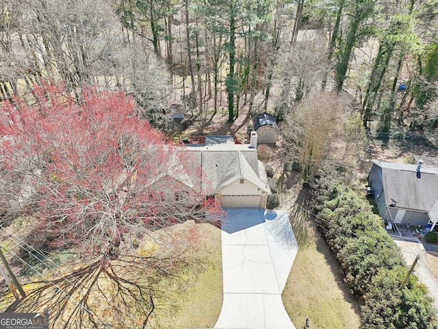 birds eye view of property