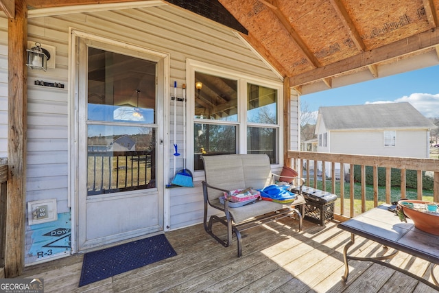 view of wooden deck