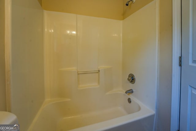 full bath with shower / washtub combination and toilet