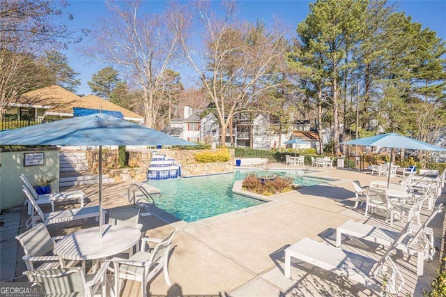 community pool featuring a patio