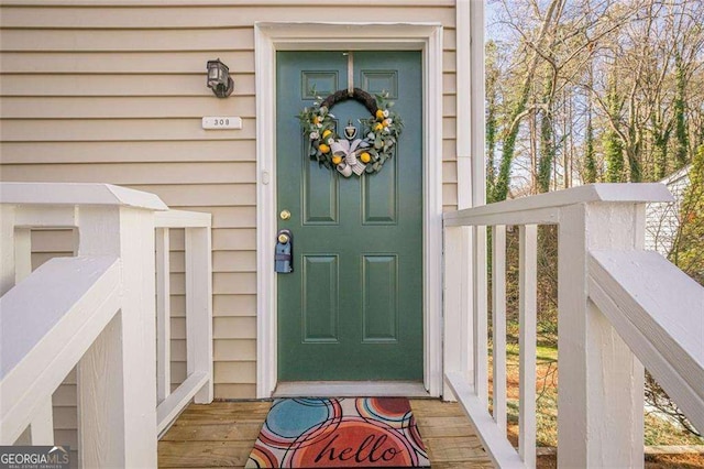 view of doorway to property