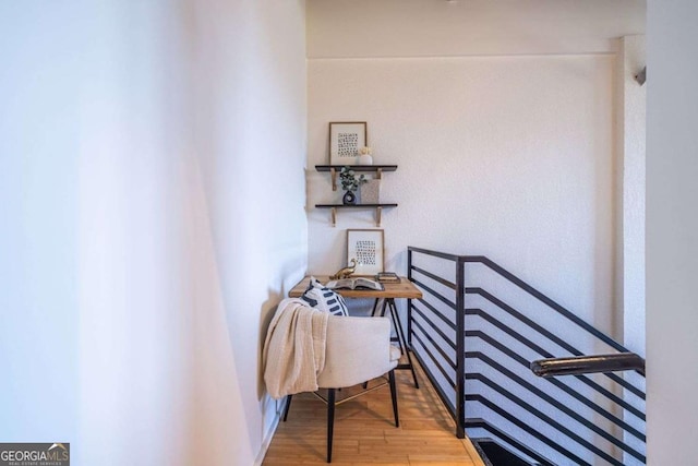 interior space featuring wood finished floors