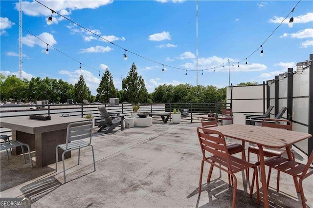 view of patio / terrace with outdoor dry bar