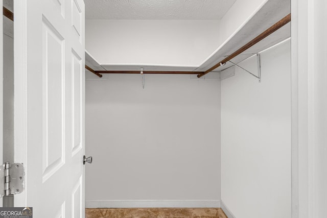 view of walk in closet