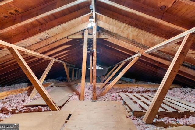 view of attic