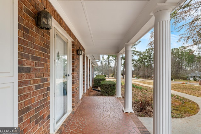 view of patio / terrace with covered porch