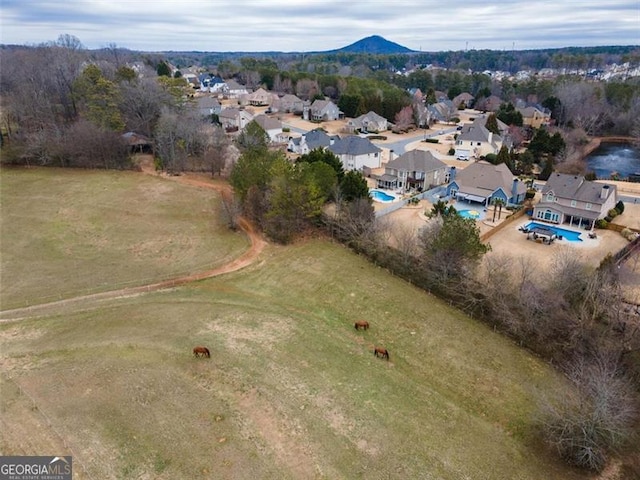 bird's eye view featuring a residential view