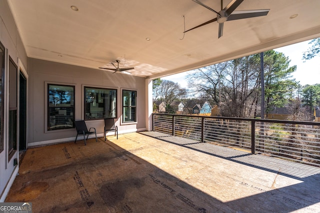 view of patio / terrace with ceiling fan