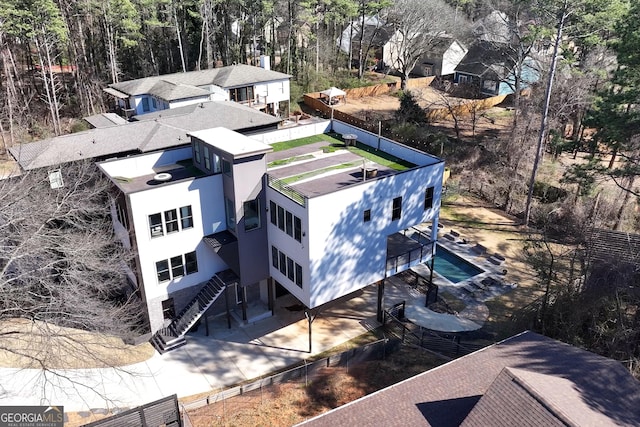 birds eye view of property