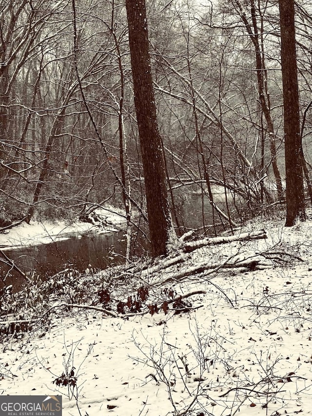 view of snowy view