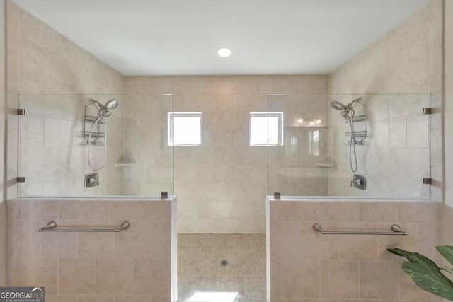 full bathroom with walk in shower