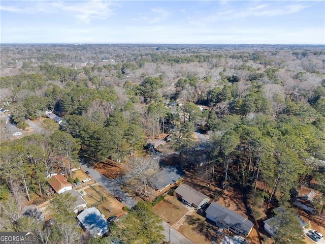 aerial view with a view of trees