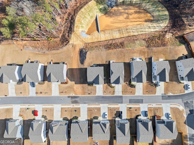 aerial view featuring a residential view