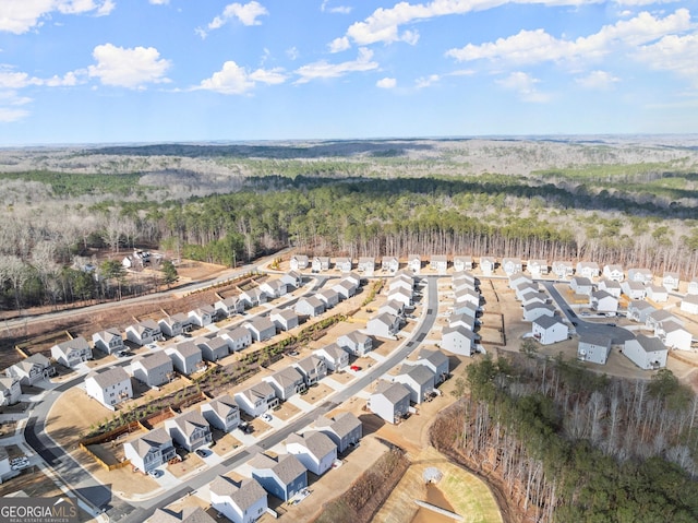 aerial view featuring a residential view