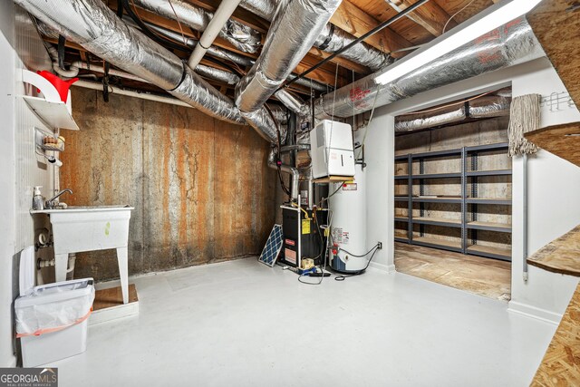 160 Deer Cliff Cv, Lawrenceville, GA 30043 - unfinished below grade area featuring water heater