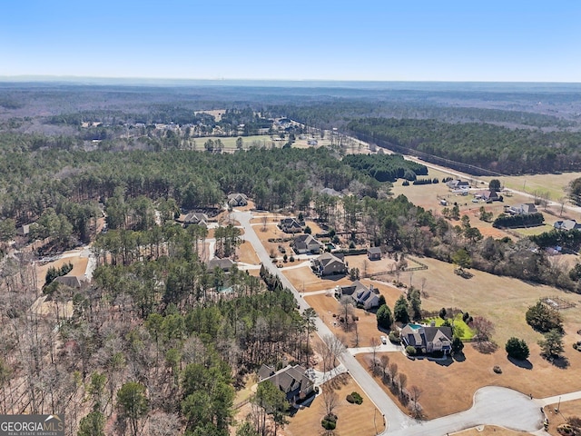 aerial view with a view of trees