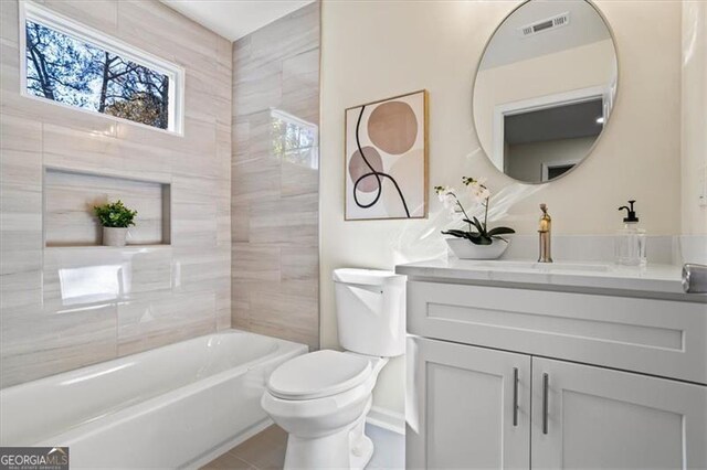1270 Graymont Dr, Atlanta, GA 30310 - bathroom with toilet, vanity, and visible vents